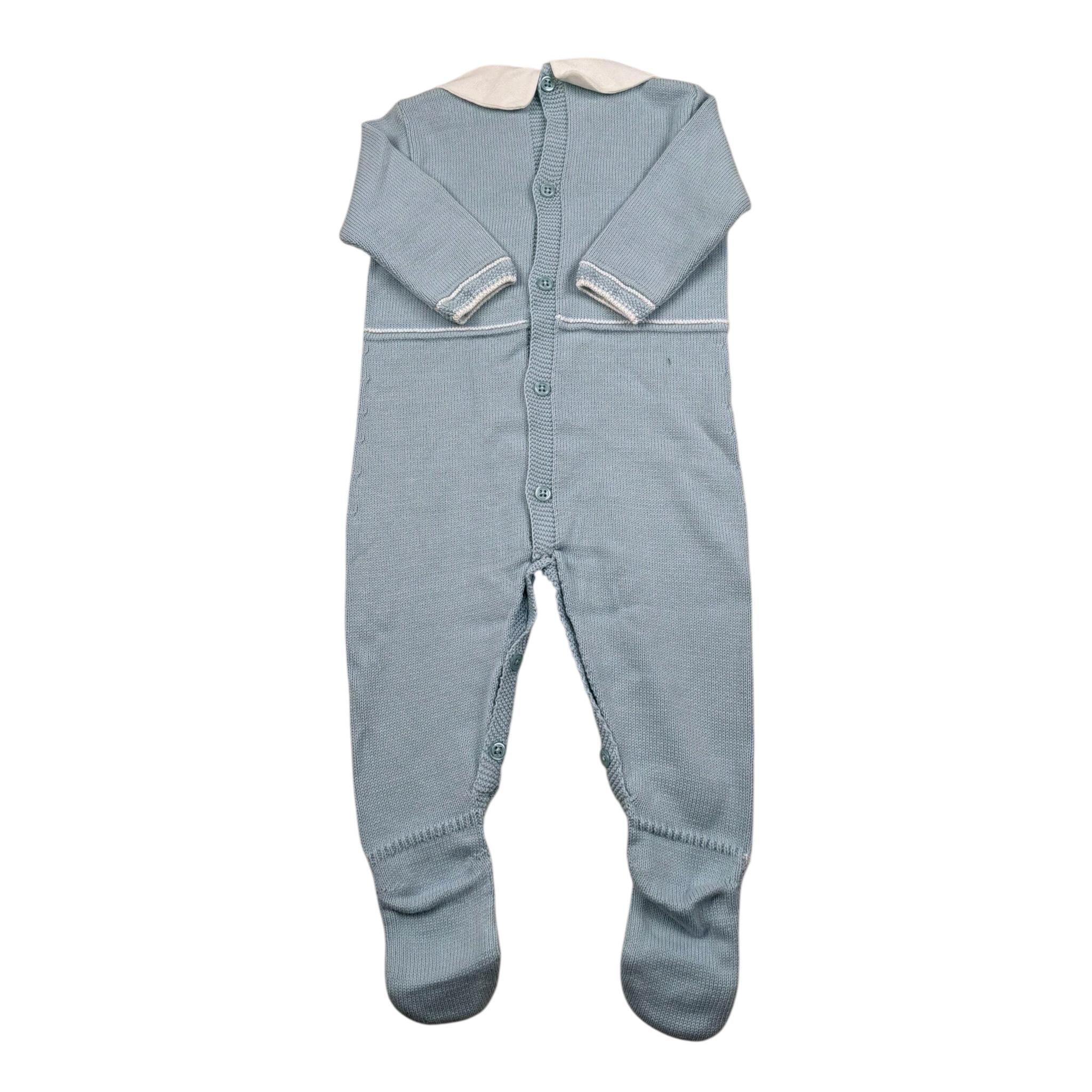 Paz Rodriguez Tutina Manica Lunga Tinta Unita per Neonato 005121702 AZZURRO PAZ RODRIGUEZ 