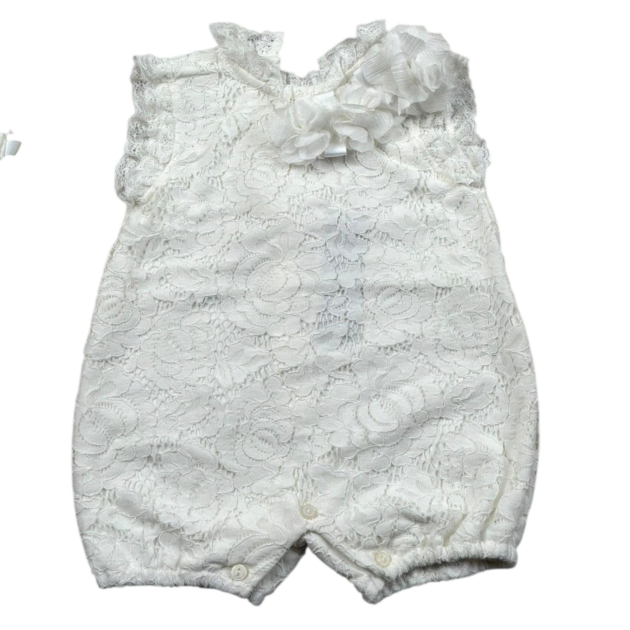 Marlu' Pagliaccetti Giromanica Tinta Unita  per Neonata EC2923 BIANCO MARLU' 