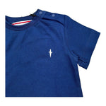 Cesare Paciotti T-Shirt Girocollo Tinta Unita con Stampa per Neonato TSP5155BX BLU CESARE PACIOTTI 