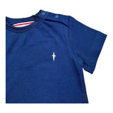 Cesare Paciotti T-Shirt Girocollo Tinta Unita con Stampa per Neonato TSP5155BX BLU CESARE PACIOTTI 
