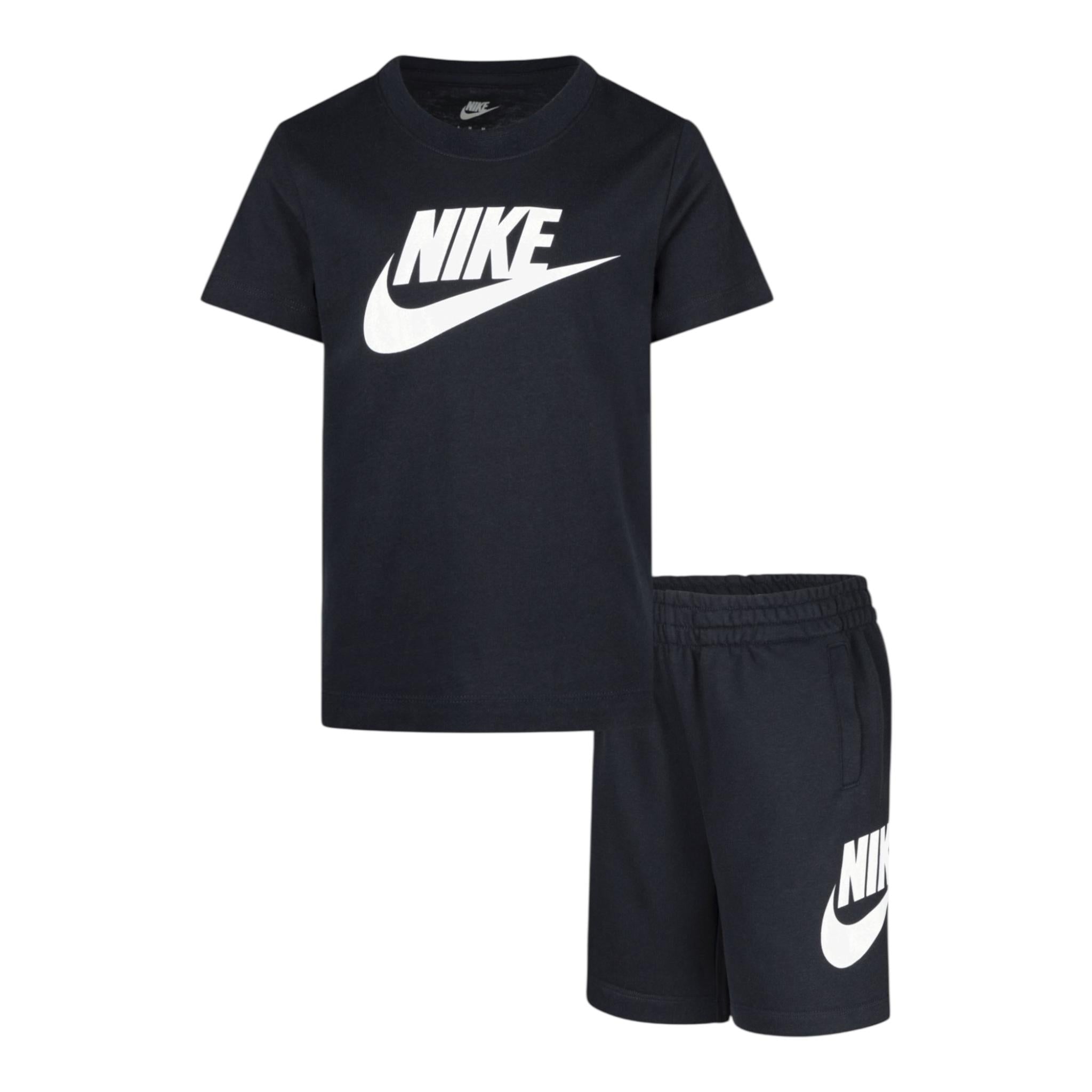 Nike Completo 2 Pezzi T-Shirt-Bermuda Tinta Unita per Bambino 86L596X NERO NIKE 