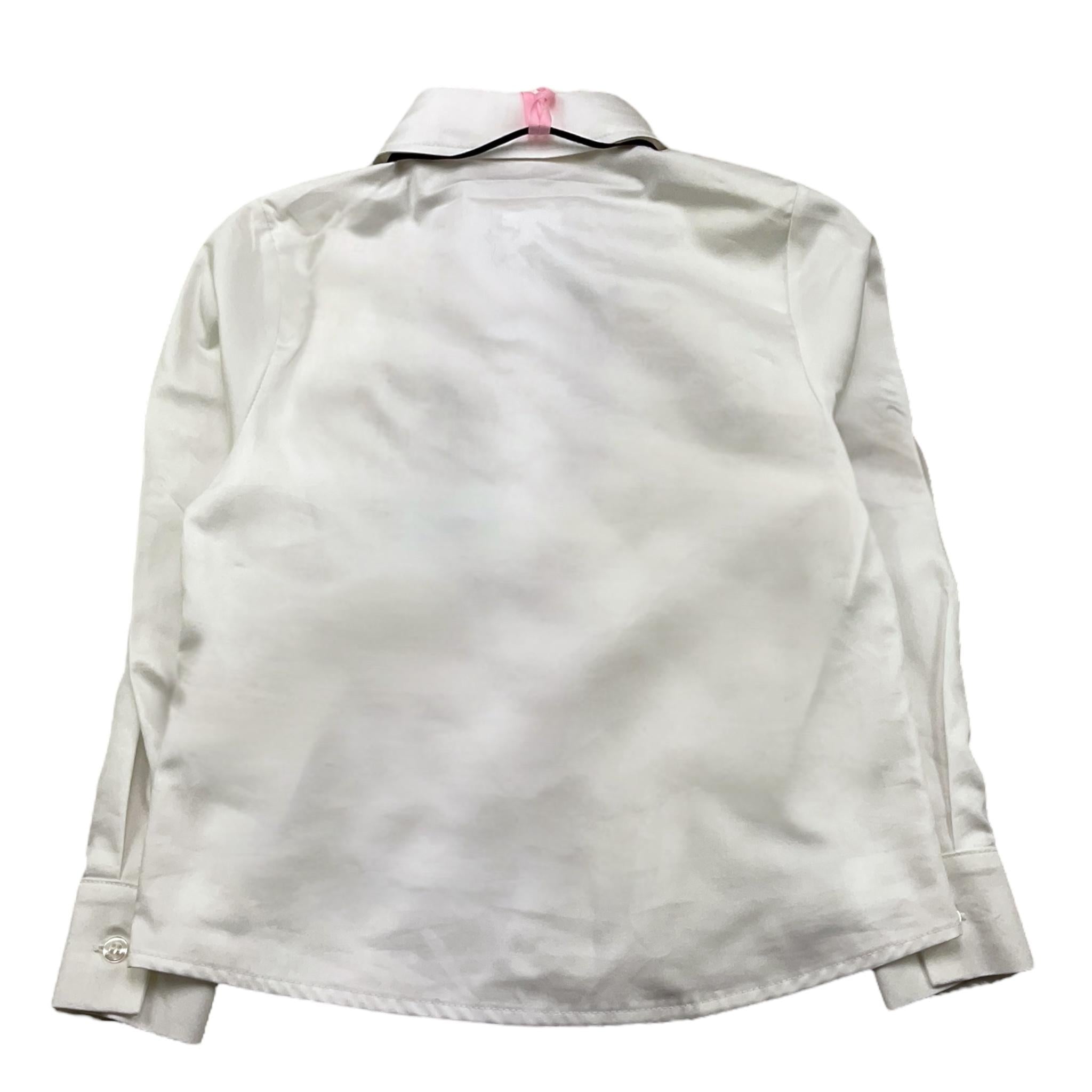 VICOLO camicia manica lunga tinta unita con cravatta Bianco per Bambina 3141C00098 BIANCO VICOLO 