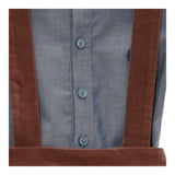 MARTA Y PAULA completo bicolore 2pz camicia-salopettes Azzurro per Bambino 1850 AZZURRO MARTA Y PAULA 