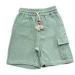 Saint Barth Bermuda Tinta Unita con Elastico In Vita per Bambino 00861L VERDE ACQUA SAINT BARTH 