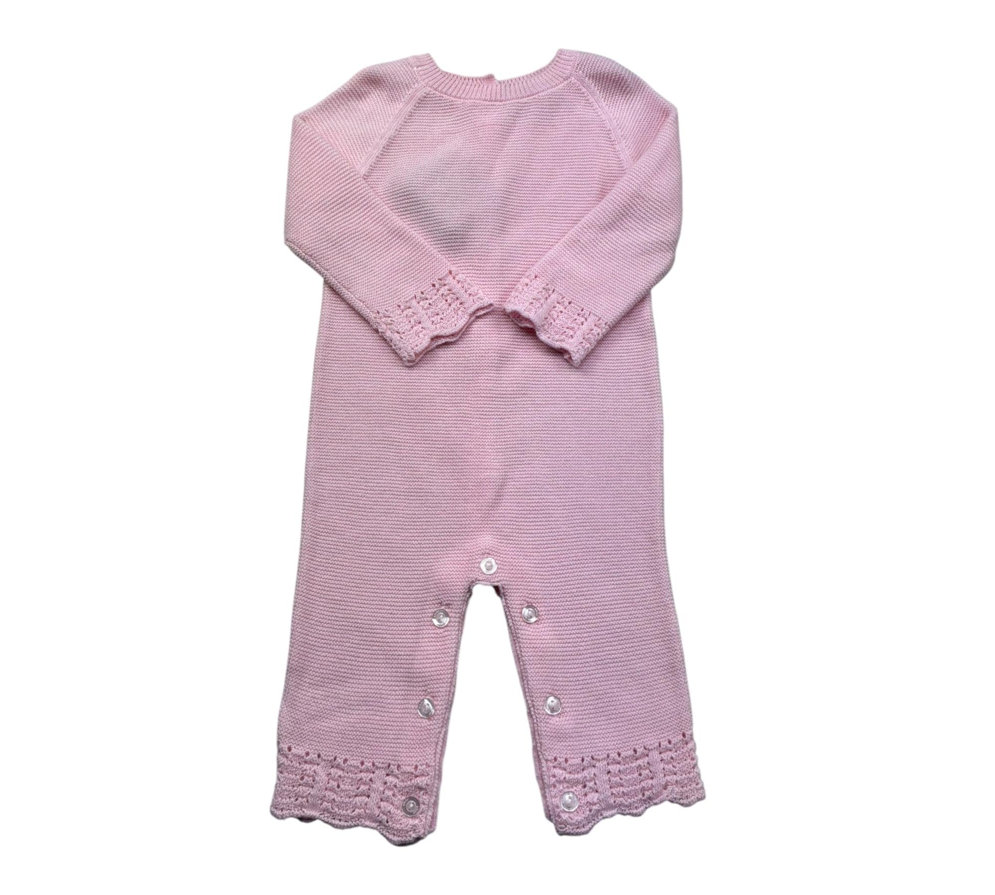 Le Bebe Tutina Manica Lunga Tinta Unita per Neonata LBG6276 ROSA LE BEBE 