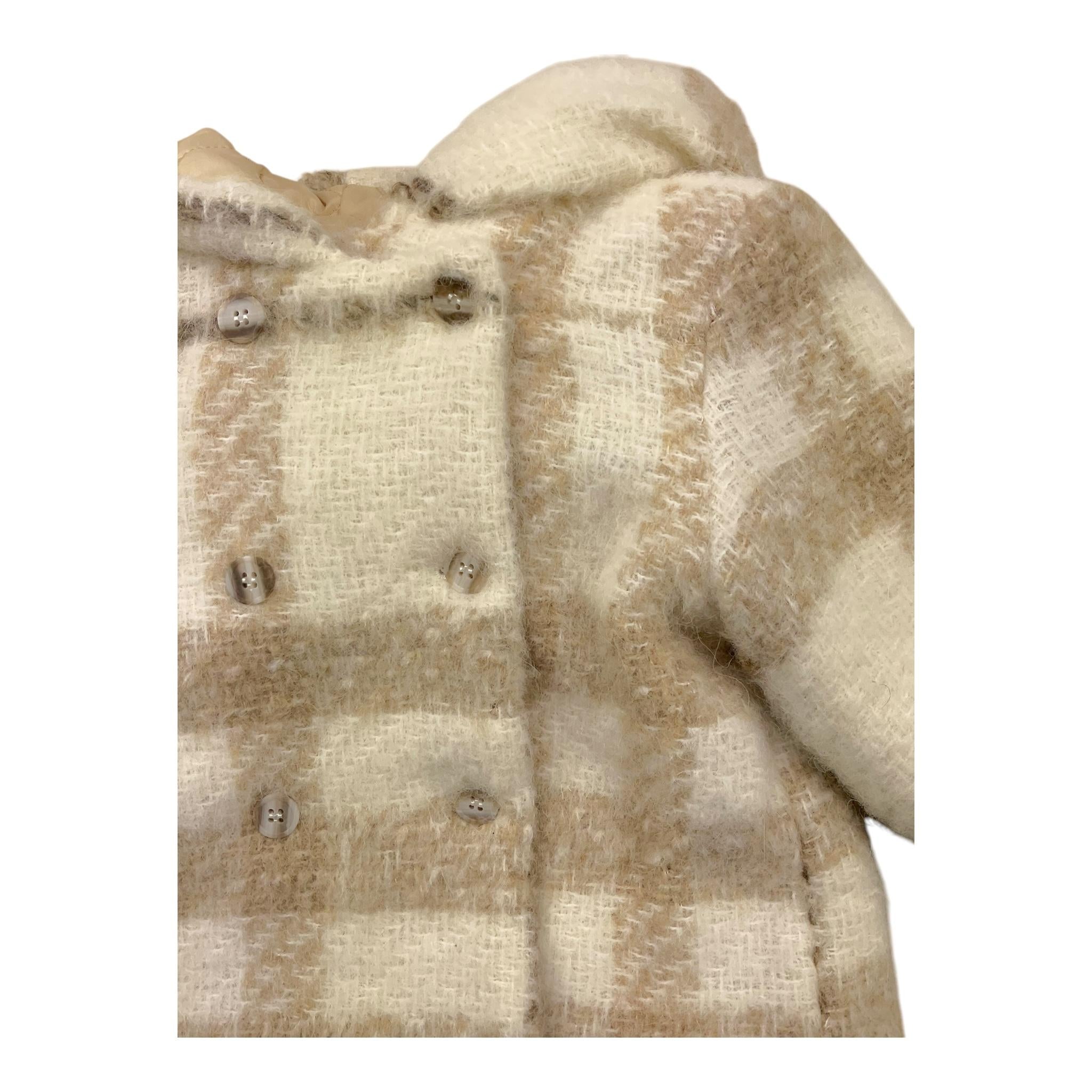 BARCELLINO cappotto tinta unita con fantasia  Panna per Neonata 115626 PANNA BARCELLINO 