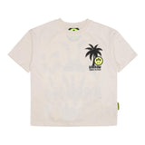 Barrow Kids T-Shirt Girocollo Tinta Unita Con Stampa In Contrasto Panna Per Bambino