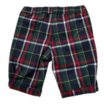 Aletta Bermuda Tinta Unita con Fantasia Scozzese per Neonato M220427 BLU ALETTA 