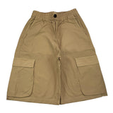 Aspesi Bermuda Modello Cargo Tinta Unita Con Elastico In Vita Beige Per Bambino