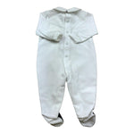 I Delfi Tutina Manica Lunga Tinta Unitacon Profili In Contrasto per Neonato 25P5310 BIANCO I DELFI 