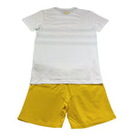 Trussardi Completo 2 Pezzi T-Shirt-Bermuda Bicolore per Bambino XBP24005CJ BIANCO/GIALLO TRUSSARDI 