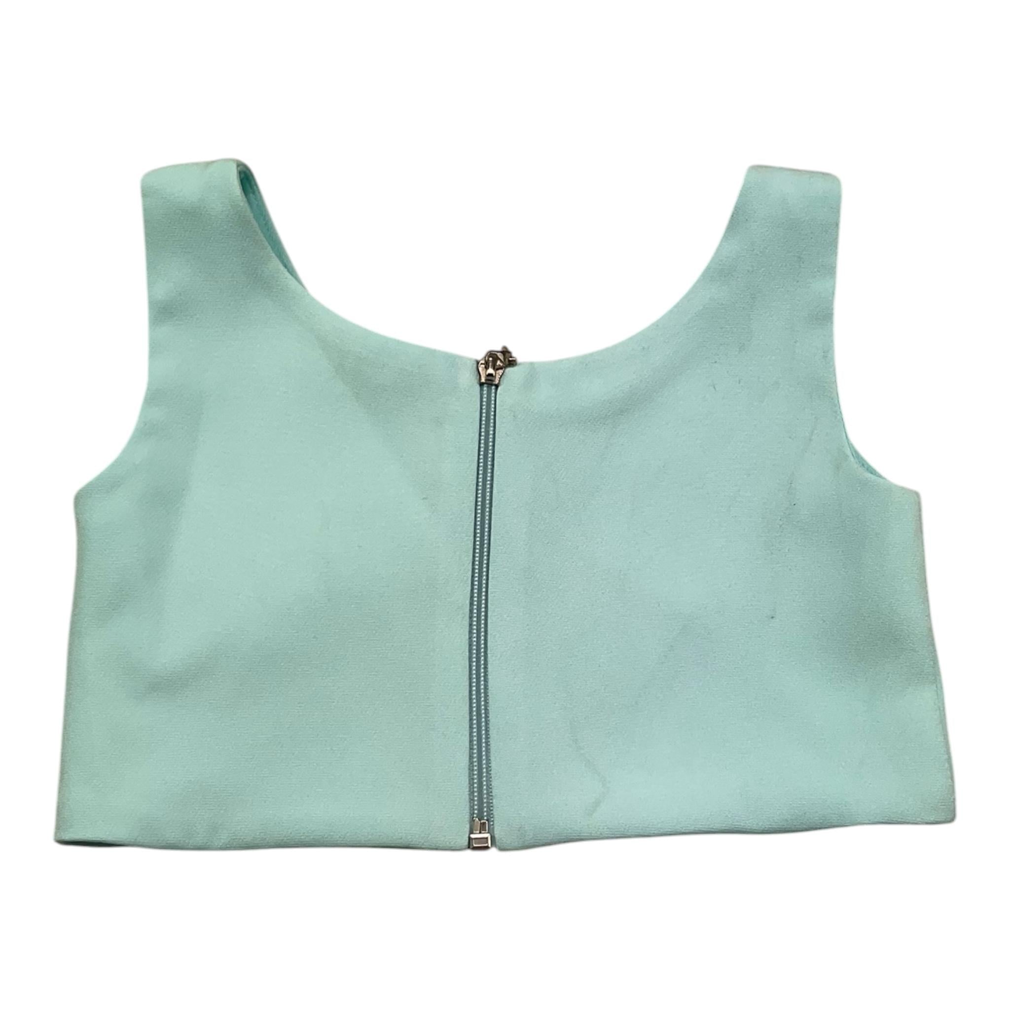 Petit Posh Top Giromanica Tinta Unita per Bambina GFBS25070TP VERDE ACQUA PETIT POSH 