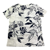 Boss T-Shirt Girocollo Tinta Unita con Fantasia per Bambino S00669 BIANCO BOSS 