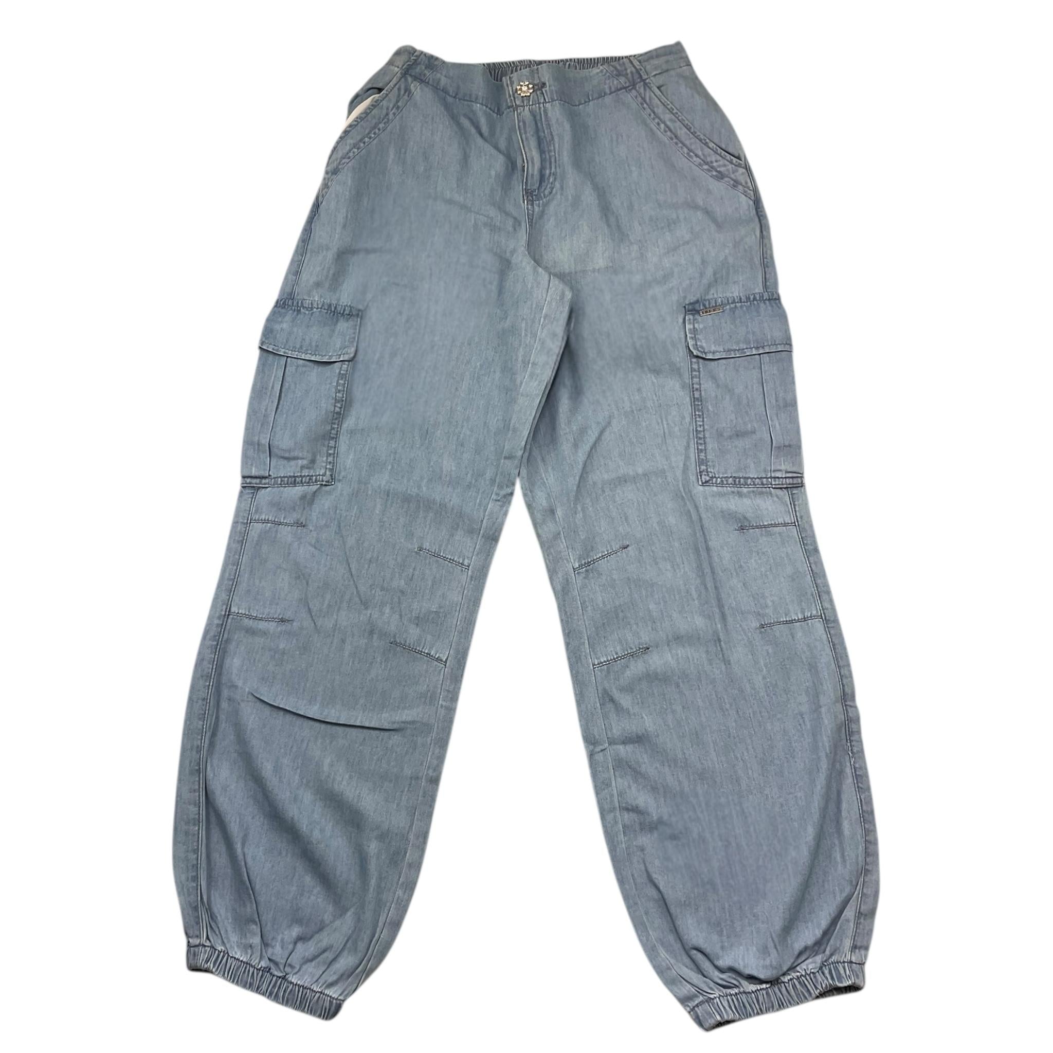 Liu Jo Pantalone Tinta Unita In Denim con Elastico In Vita per Bambina GA5109 AZZURRO LIU JO 