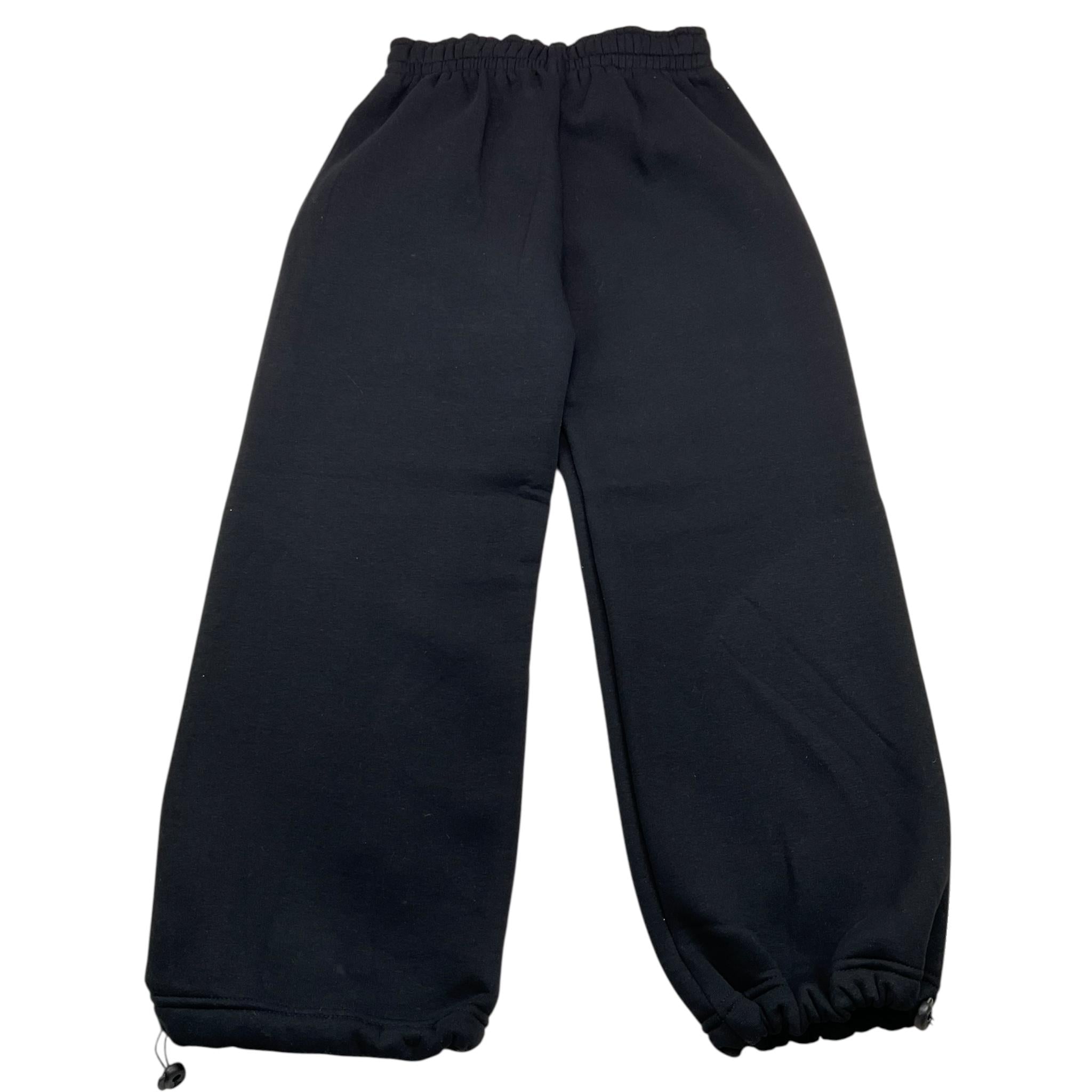 ICON pantalone tuta tinta unita a palazzo Nero per Bambina IGSP00357X NERO ICON 