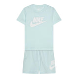 Nike Completo 2 Pezzi T-Shirt-Bermuda Tinta Unita per Bambino 86L596X AZZURRO NIKE 