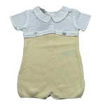 Paz Rodriguez Pagliaccetto Bicolore Mezza Manica per Neonato 005122296 BIANCO/GIALLO PAZ RODRIGUEZ 