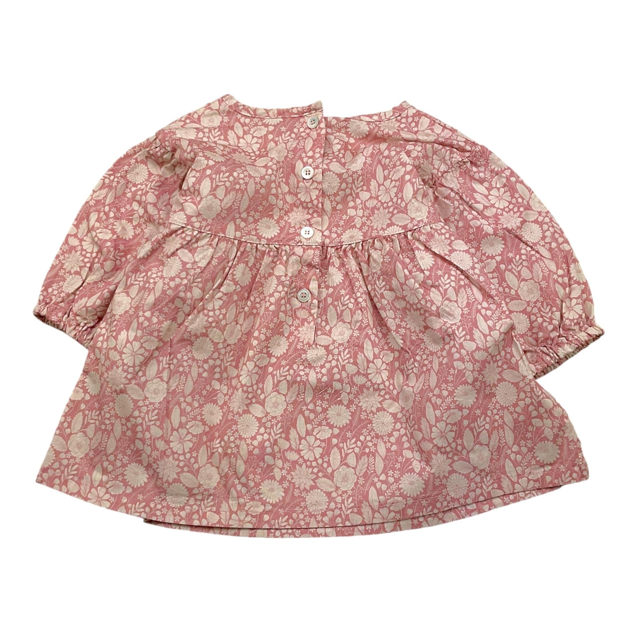 Babe & Tess Camicia Tinta Unita con Stampa Fiori per Neonata 03518078N ROSA BABE & TESS 