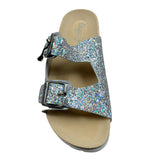 Pepe Feamo Ciabatta Tinta Unita con Paillettes per Bambina PGS80007 ARGENTO PEPE FEAMO 