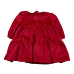 LALALU' abito manica lunga tinta unita in velluto Rosso per Neonata VTL12NX ROSSO LALALU' 