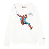 SAINT BARTH felpa girocollo tinta unita con stampa spiderman Bianco per Bambino HUT000401326G BIANCO SAINT BARTH 