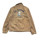 Saint Barth Giubbino Tinta Unita con Zip E Stampa per Bambino 01036L CAMMELLO SAINT BARTH 