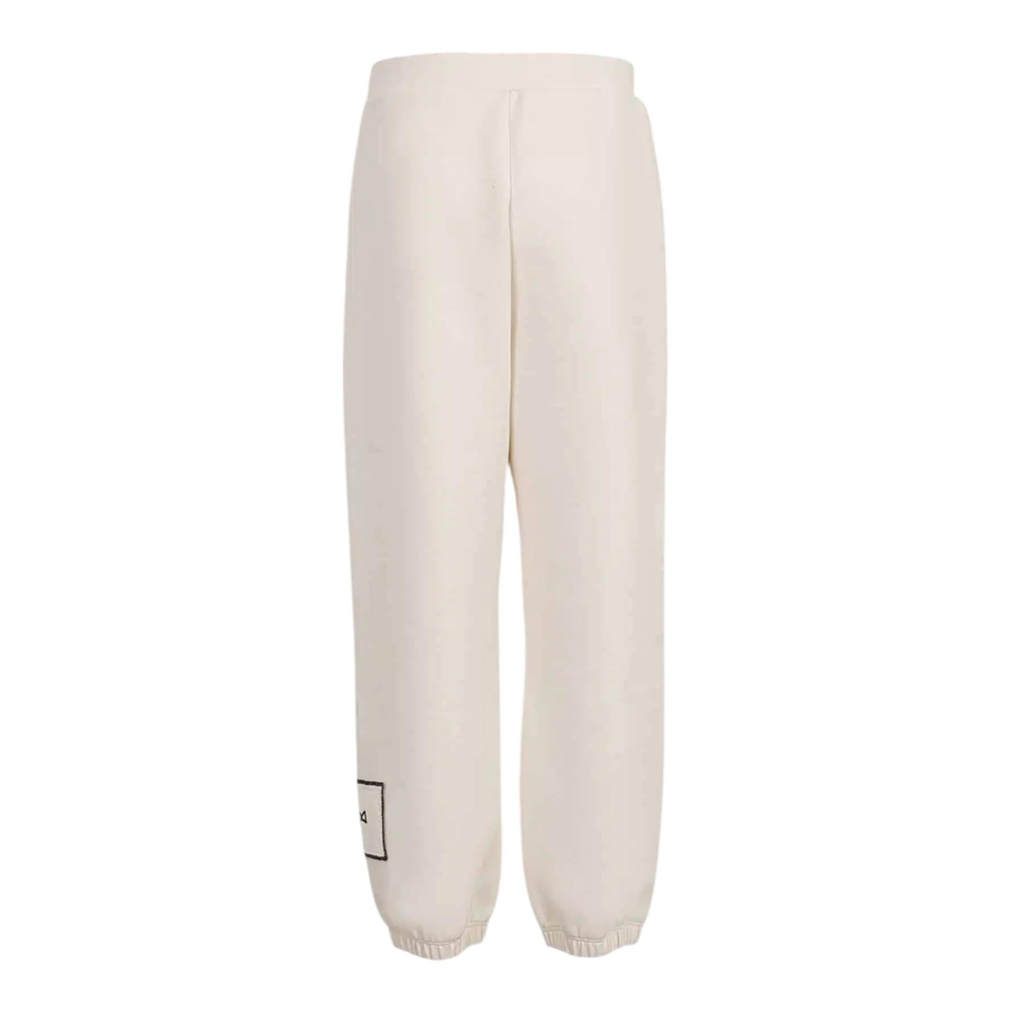 Dou Dou Pantalone Tinta Unita con Logo per Bambina DW6R20X PANNA DOU DOU 