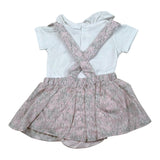 Lalalu' Completo 2 Pezzi Salopette-T-Shirts per Neonata SLTL10P BIANCO/ROSA LALALU' 