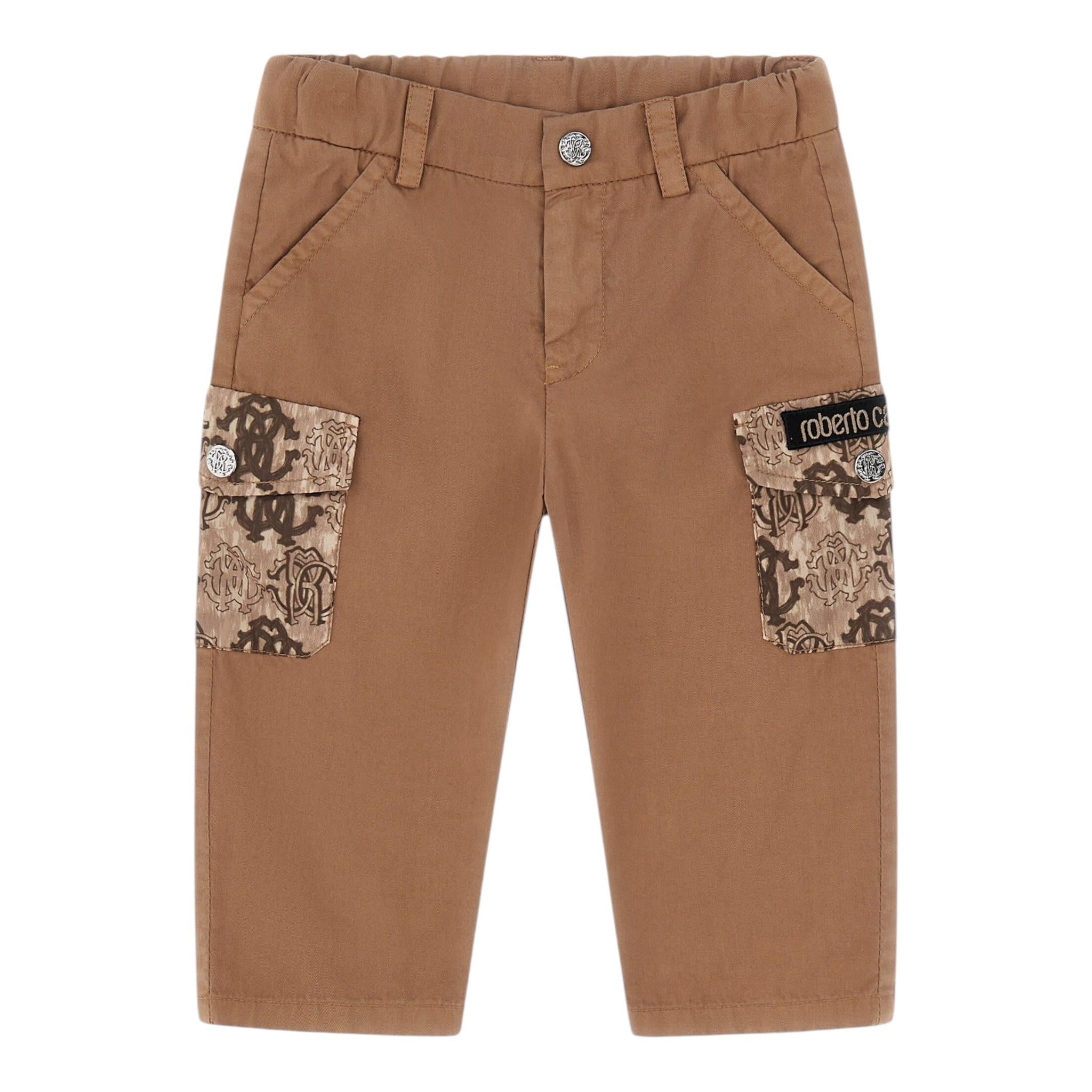 ROBERTO CAVALLI pantalone tinta unita girovita regolabile Beige per Neonato TJT237 BEIGE ROBERTO CAVALLI 