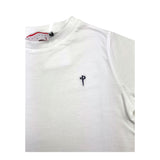Cesare Paciotti T-Shirt Tinta Unita Girocollo con Stampa Logo Bianco per Bambino