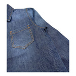ZHOE & TOBIAH camicia in denim tinta unita con cuciture in contrasto Blu per Bambino DI3 BLU ZHOE & TOBIAH 