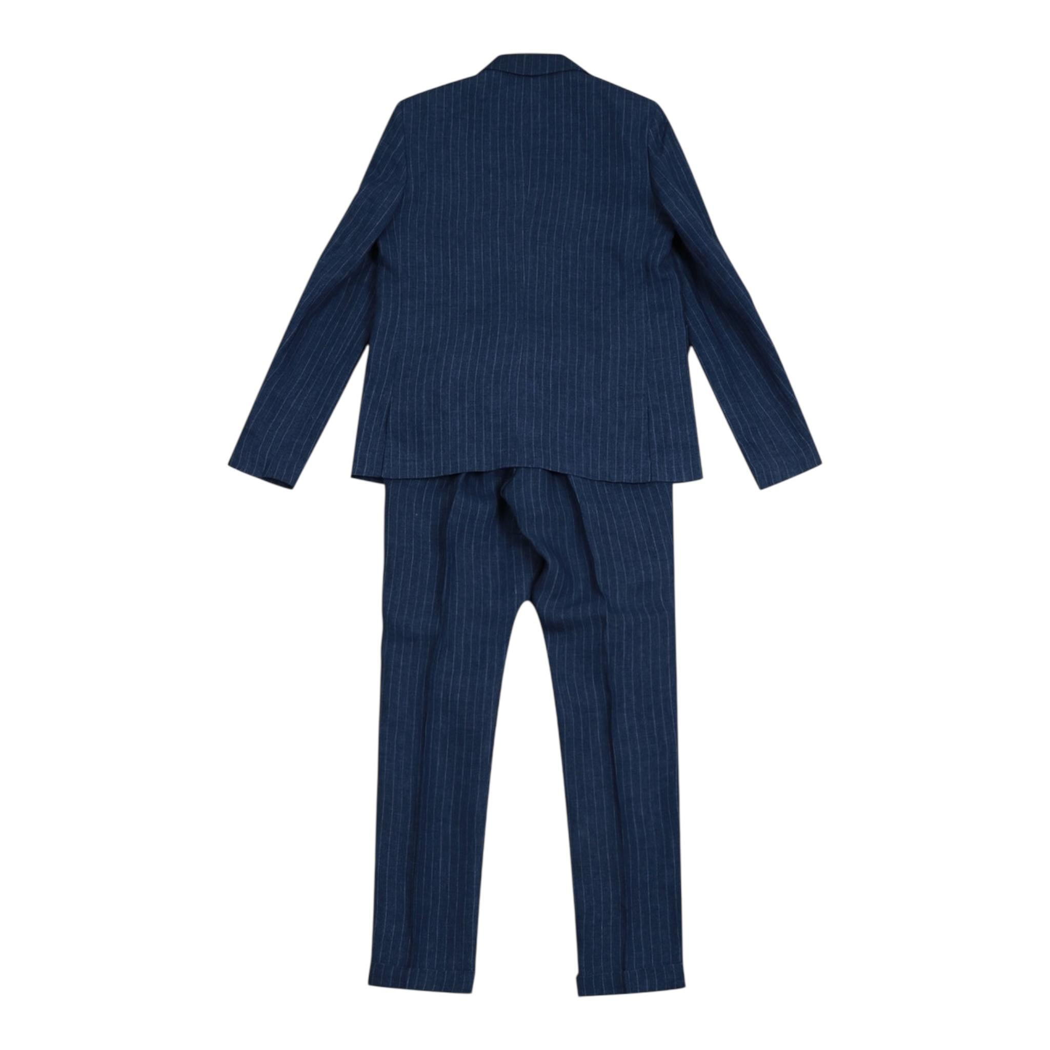 Fay Completo Tinta Unita 2 Pezzi Pantalone-Giacca Fantasia A Righe per Bambino FW3P30 BLU FAY 