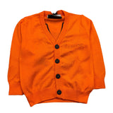 Iceberg Cardigan Tinta Unita Con Bottoni E Logo Arancione Per Neonato