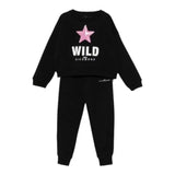 JOHN RICHMOND completo 2pz felpa- pantalone bicolore Nero per Bambina RGA24124CFXX NERO JOHN RICHMOND 