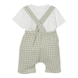 Teddy E Minou Completo 2 Pezzi T-Shirt-Salopette per Neonato E25CP066C3159 PANNA/VERDE TEDDY E MINOU 