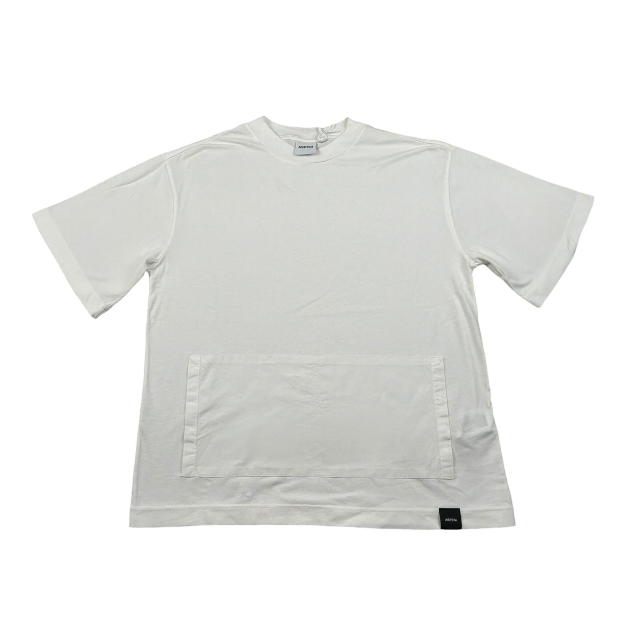 Aspesi T-Shirt Girocollo Tinta Unita  per Bambino S25038TSM7038X BIANCO ASPESI 