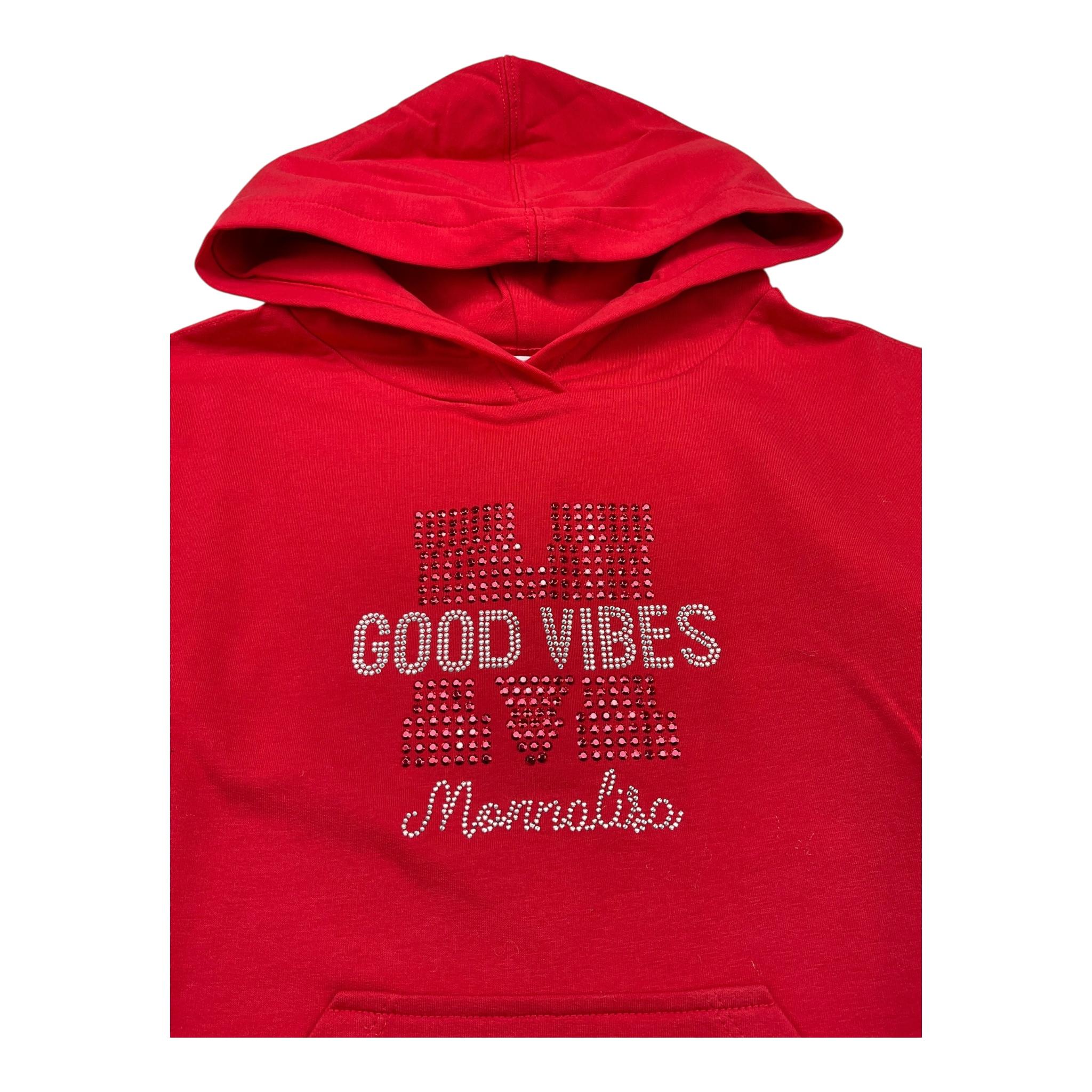 MONNALISA abito manica lunga tinta unita con cappuccio Rosso per Bambina 178900R1 ROSSO MONNALISA 