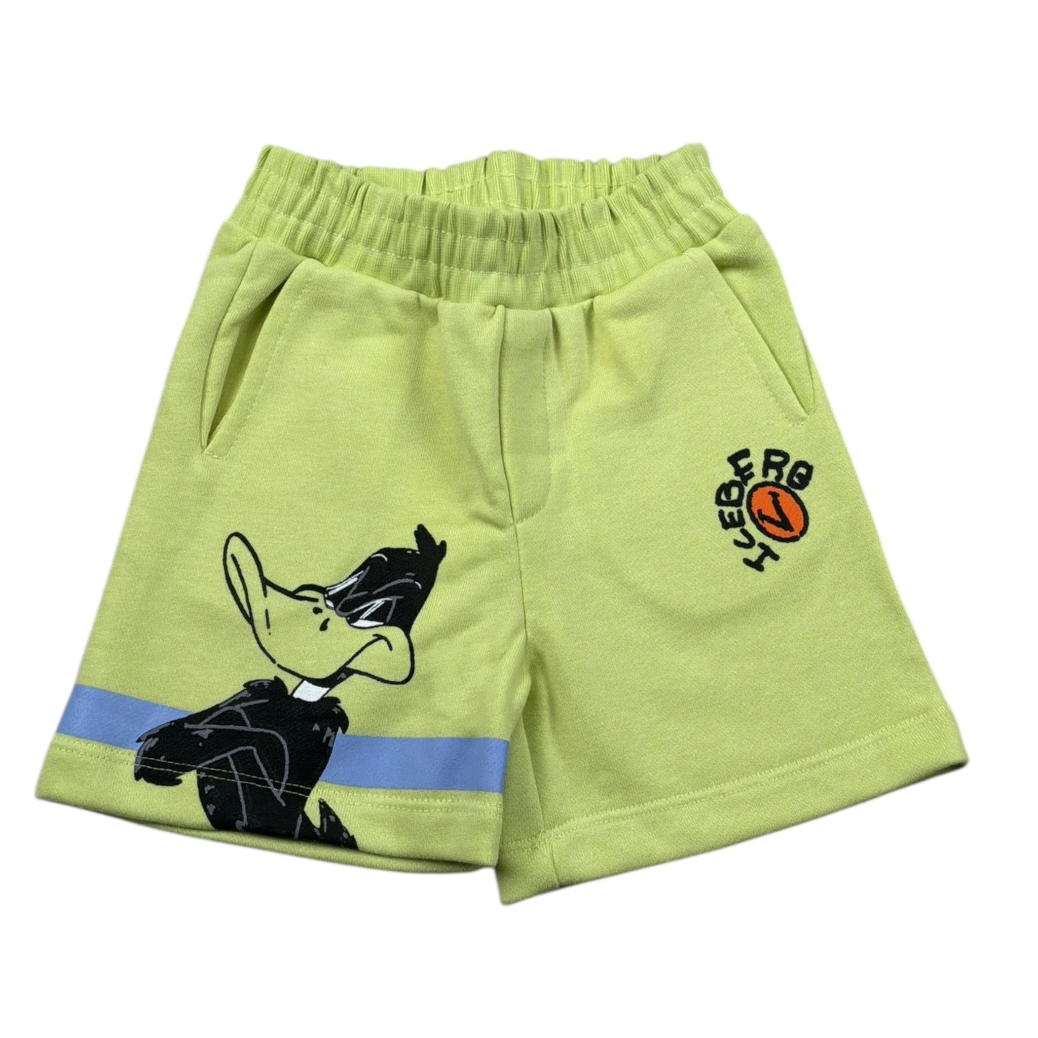 Iceberg Bermuda Felpa Tinta Unita con Stampa per Neonato BFICE5102BXX VERDE ICEBERG 