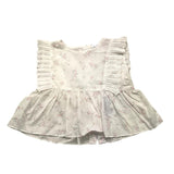 Wedoble Camicia Girmanica Tinta Unita Con Stampa Floreale Bianco Per Neonata