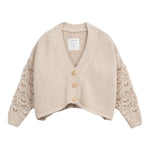 Play Up Cardigan Tinta Unita con Maniche Traforate per Bambina PA044AQ11403 BEIGE PLAY UP 