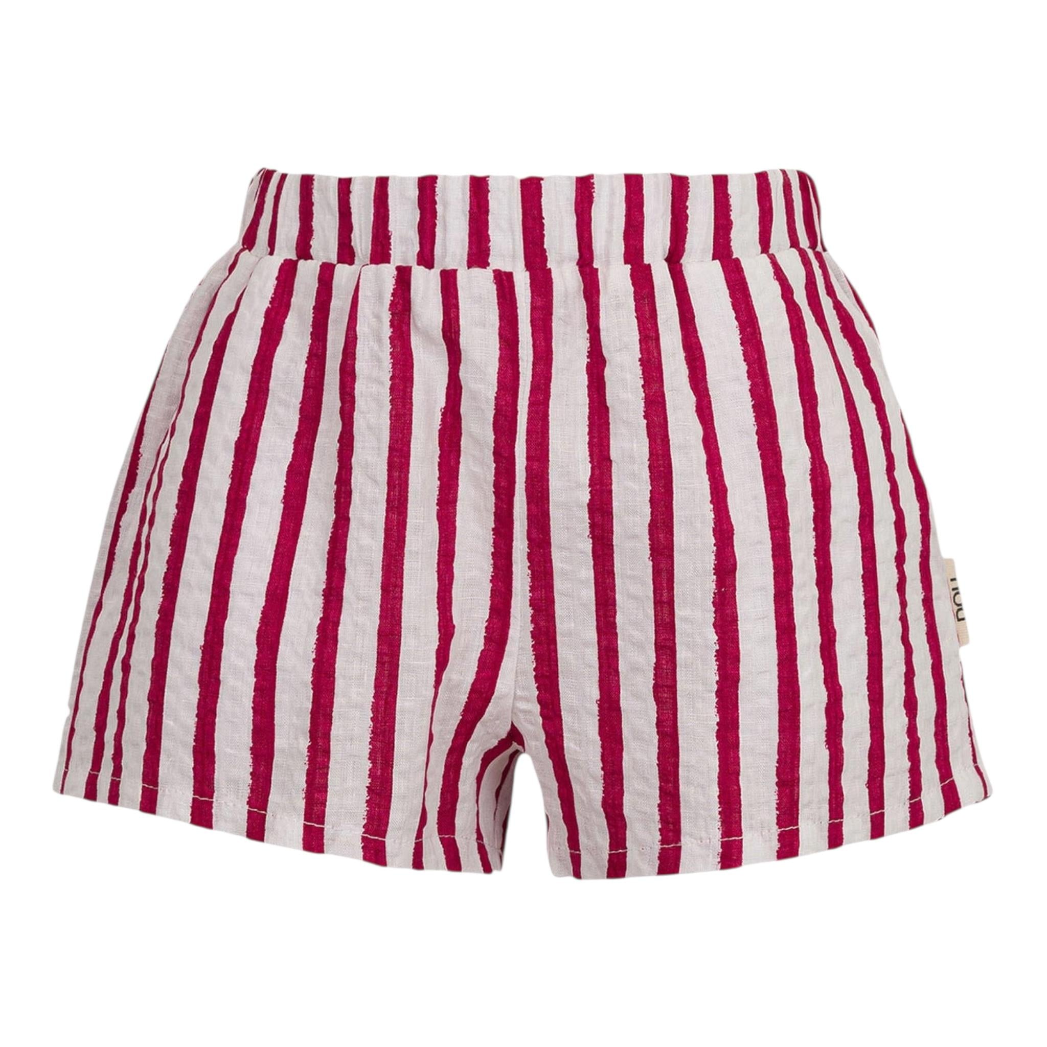 Dou Dou Shorts Bicolore con Fantasia A Righe per Bambina DW6Q39XX BIANCO DOU DOU 