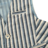 Manuel & Frank Gilet Tinta Unita con Fantasia A Righe per Neonato MF5271L BIANCO MANUEL & FRANK 