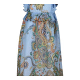 Etro Abito Tinta Unita con Fantasia per Bambina GW1B82 AZZURRO ETRO 