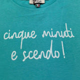 Dixie T-Shirt Tinta Unita Girocollo con Stampa per Bambina MBC6030G50 VERDE ACQUA DIXIE 