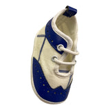 Colori Chiari Scarpina Biclore con Lacci per Neonato MN952799 BLU COLORI CHIARI 