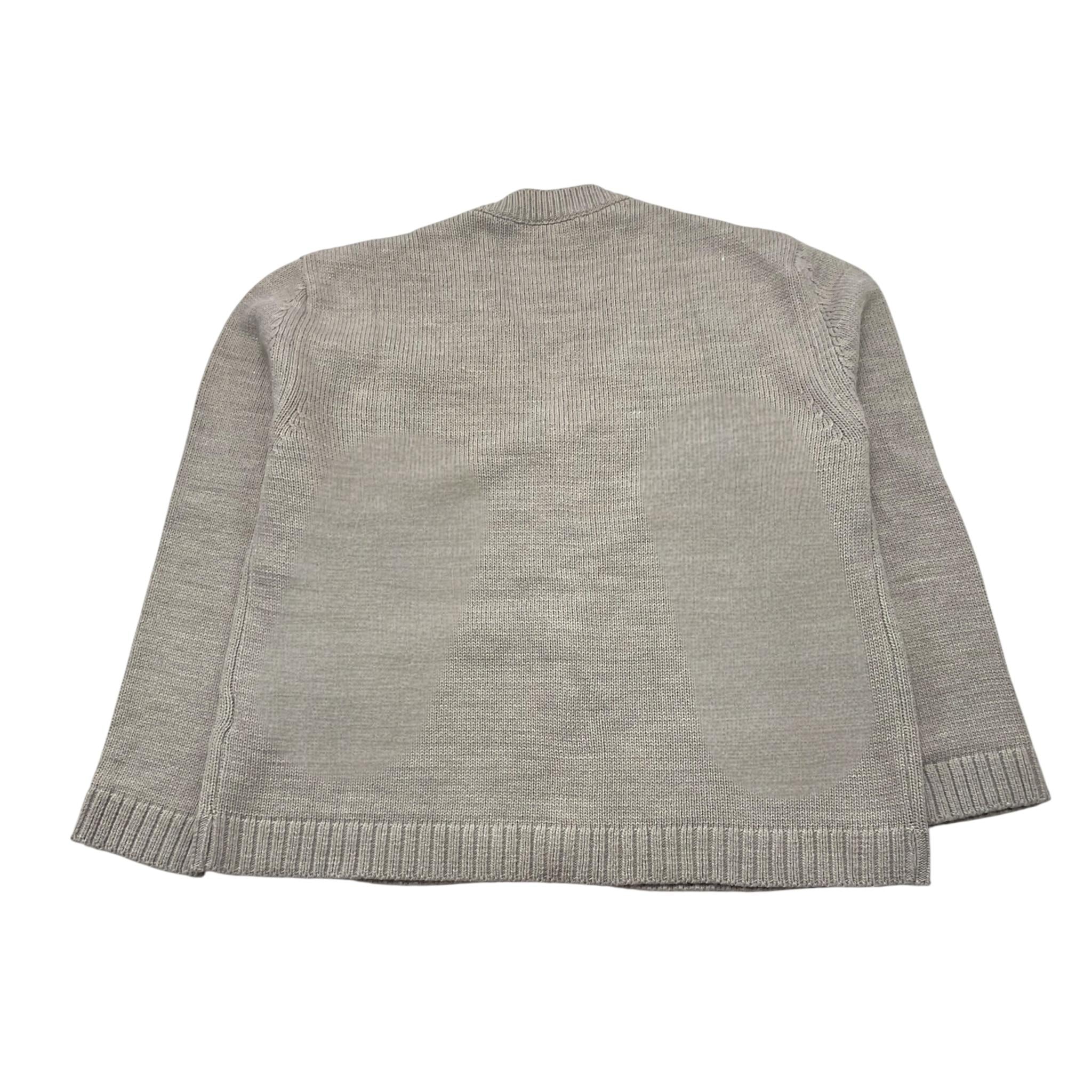 I'M BRIAN cardigan tinta unita con bottoni e stampa Sabbia per Bambino MA3009J SABBIA I'M BRIAN 