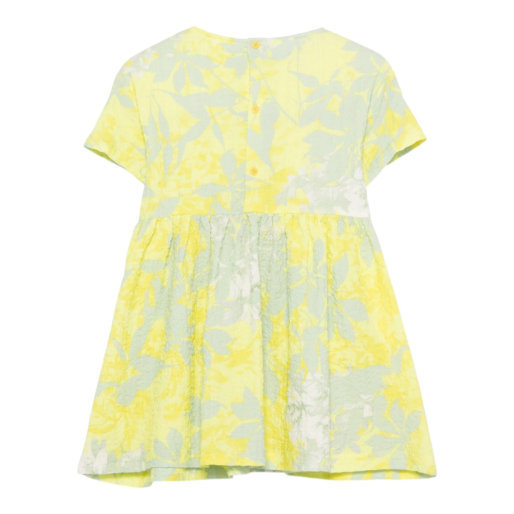 Il Gufo Abito Mezza Manica Bicolore per Neonata P25VM779C4143 GIALLO IL GUFO 