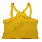 Mariuccia Top Bretelline Tinta Unita con Applicazione per Bambina MMBT382 GIALLO MARIUCCIA 