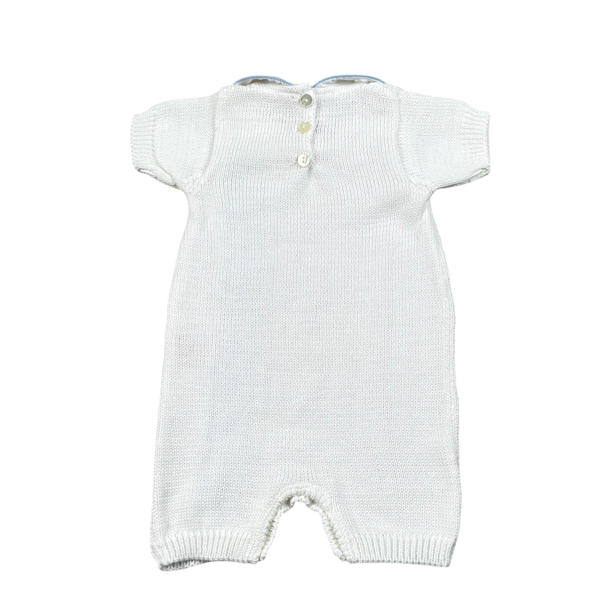 Scaldacuore Pagliaccetto Tinta Unita In Maglia per Neonata PS02PE24 BIANCO SCALDACUORE 