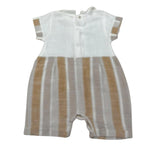 Babyvip Pagliaccetto Tricolore con Fantasia A Righe per Neonato T2810 BIANCO BABYVIP 